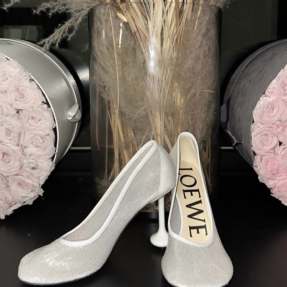 Loewe Elegant White Heels